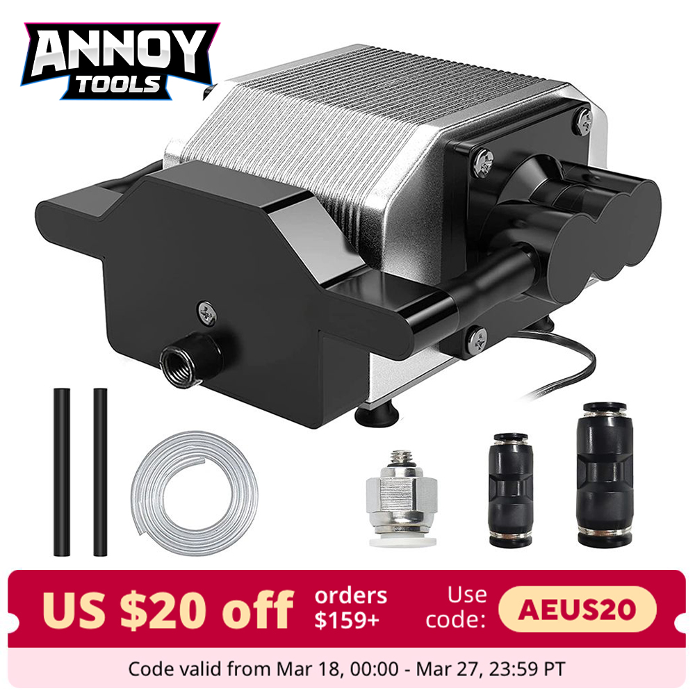 Industrial Laser Engraver - ระบบช่วยดูดอากาศสำหรับเครื่องตัดและแกะสลักด้วยเลเซอร์ ชุดปั๊มลมพร้อมเครื่องมือแกะสลักปรับได้ 30 ลิตร/นาที