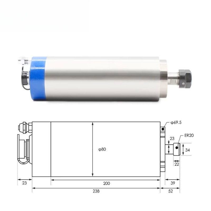 มอเตอร์สปินเดิลระบายความร้อนด้ - Cnc Spindle Motor บทวิจารณ์และราคา